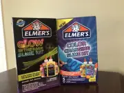 Elmers Slime Kit - Lot of 2 - Color Changing, Glow In Dark Glue Craft