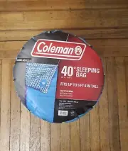 Coleman- 40 Degree- Young Adult- Sleeping Bag- Montrose Blue Geometric Pattern