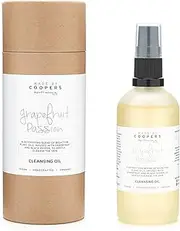 [Made By Coopers] Vegan Cleansing Oil with Muslin Cloth, Grapefruit Passion, Bioactive Plant Oils (100ml)