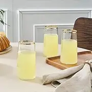KARACA Jasmine Highball Glasses Set of 3, 520ml, Tall Tumbler for Water, Juice & Soft Drinks, Stylish Drinking Glassware for Home & Entertaining