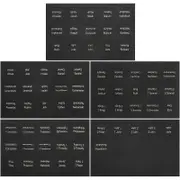 Book Tabs Adhesive Index Tabs Efficient Bible Reading Individual Users 5 Sheets Simple Color Design Black 21.60X14.00X0.10CM