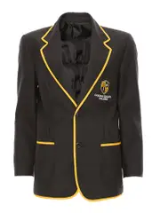 Black/Gold Blazer With Emb