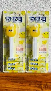 2 PCS PEZ EASTER 2025 CRYSTAL GLITTER EGG - LIMITED EDITION - EURO EDITION