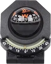 Dashboard Compass | High-Precision Foldable Spherical Compass with Inclinometer | 180° Adjustable Car Dashboard Compass for Navigation, Camping, Climbing & Outdoor Adventures