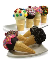 Chocolate Covered Company 8pc Ice Cream Cone Belgian Chocolate Covered Cake Pops
