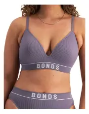 [Bonds] Retro Rib Seamless Wire free Bra in Dove Slate