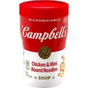 Sipping Soup, Chicken & Mini round Noodle Soup, 10.75 Oz Microwavable Cup