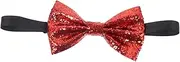 [CATIEBYE] Red Mens Bow Ties Bows Leather Red Bowtie Adjustable Wedding Bow Tie Fabric