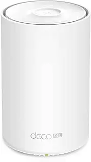 [TP-Link] AX3000 VDSL Whole Home Mesh Wi-Fi 6 Router, Dual-Band with 4X Gigabit WAN/LAN Ethernet Ports, Connect up to 150 Devices, Super VDSL2 Speed, HomeShield Security, Work with Alexa (Deco X50-DSL) (UK Version)