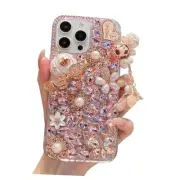 for iPhone 14 Pro Max Bling Diamond Case, 3D Luxury Sparkle Glitter Crystal