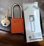 Master Lock 1 1/2 Red Government OSHA Safety Lockout Padlock Set - PACK OF 6
