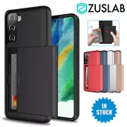 For Samsung Galaxy S21 FE 5G Case Zuslab Wallet Card Holder Shockproof Cover