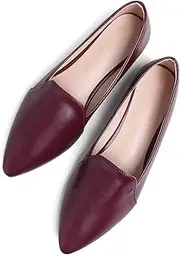 Sailing LU Women's Pointy Toe Ballets Flats Faux Suede Comfortable Ballet Walking Shoes Dressy Slip-ons Ballerina Shoes