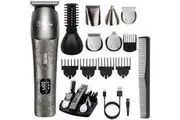 Hatteker Beard Trimmer Men's Hair Trimmer Hair Trimmer Waterproof Electric Shaver Shaving Grooming Kit with Moustache Face Nose Body 6 in 1