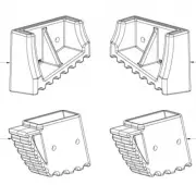 BAILEY Spare Part Boot Kit for Bailey Aluminium Dual Purpose Ladders SP15-024AZ