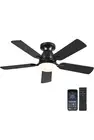 Modern Ceiling Fan with Lights A8505 Black-46 Mpayel 46" Low Profile & Remote