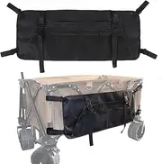 Collapsible Wagon Side Pocket, Stroller Wagon Cargo Side Bag Oxford Cloth Storage Mesh Pouch for Umbrella Sorting Organizer, Outdoor Camping