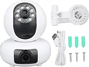 4MP Dual Lens Indoor Security Camera Wireless WiFi Home Surveillance with AI Tracking Full Color Night Vision for Elderly Children Pets YT89 ABS 294g