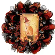 Happy Halloween Kitty Deco Mesh Handmade Wreath