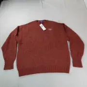 Pendleton Shetland Wool Sweater Mens 2XL XXL Orange Washable Pullover Grandpa