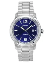 Fossil Heritage Stainless Steel Blue Dial Automatic Analog ME3244 50M Mens Watch