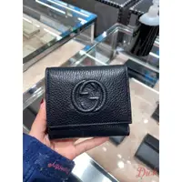 在飛比找蝦皮購物優惠-【歐洲outlet正品】GUCCI 黑色 短夾 三折夾