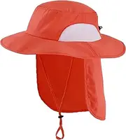 [Home Prefer] Outdoor Mens UPF50+ Sun Hat Wide Brim Fishing Hat with Neck Flap