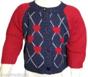 JACADI Girl's Resarce Multi-Color Long Sleeve Cardigan Sz 6 Months NWT $66