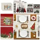 4 Pcs Wrinkle-Proof Nutcrackers Christmas Placemats Christmas Decorations