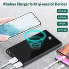 10000mAh Qi Wireless Power Bank Dual USB PD Type-C QC 3.0 Fast Charging Battery