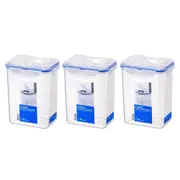 3x Lock & Lock Classic Stacking Food Grade Storage Container w/Pour Lid 1.8L