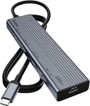 Aceele USB C Hub, 10Gbps USB C Splitter with 4*USB C 3.2, 100W PD Charging Port, USB C to USB C Hub Multiport Adapter for MacBook Pro, iMac, iPad, iPhone 15 Pro and More(Not Support Extend Monitor)
