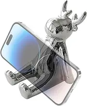 Phone Stand - Deer Shape Phone Holder Desktop,Tabletop Electronics Cradle, Cute Animal Figure for Home, Library, Dormitory, Cafe