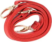 [HEALSOPTHY] Faux Leather Bag Strap for Women High End Single Shoulder Crossbody Accessory Durable Buckles Classic Red Design for Handbags Purses Clutches
