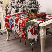 Christmas Table Runner Family Holiday Party Decorations Dining Table Decoration