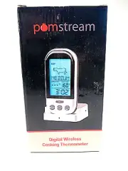 Thermometer POMStream Digital Wireless Cooking Timer Alarm Transmitter NIB