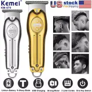 Pro Zero Gapped Electric Hair Clippers Portable USB Beard Hair Trimmer Kemei 679