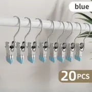 20X Stainless Steel Hook Clip Laundry Clothes Pins Drying Hanger Sock Clothespin