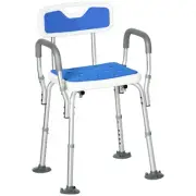 HOMCOM EVA Padded Shower Chair with Arms and Back