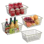 Wire Storage Basket Standard Type 4 Pack , Perfect Kitchen Organization Bronze