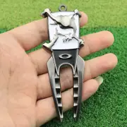Golf Divot Repair Tool Pitch Groove Cleaner Mark Putting Aid Ball Marker Fork
