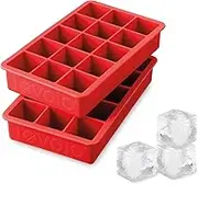 Tovolo Perfect Cube Ice Tray 2 Pieces, Apple Red