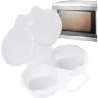 Double Cup Egg Cooker Steamer PP Baking Tool Poached Egg Maker Kitchen