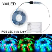 300LED RGB LED Strip Light Battery Operated 5m Requires 3 x AA Batteries AU