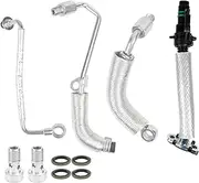 BHB 4PCS Turbo Oil Return Drain Line and Oil Feed Pipe Kit Compatible with Chevy Cruze Sonic Trax Buick Encore 1.4L Replacement For 55568031 25198546 55592600 55587854 55567067