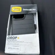 OtterBox Defender Series Pro Case w/ Holster clips, iPhone 15 PRO, Black New