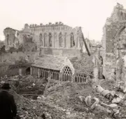 Ypres Cathedral In Ruins - World War One 1917 OLD PHOTO 1