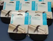 (5 Rolls) Velcro One Wrap Roll Bundling Strap Double Sided 12 ft x 3/4 in, Black