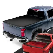 Fit 20-25 Silverado Sierra 6'9" Fleetside Soft Vinyl Bed Roll Up Tonneau Cover