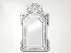 Large Rectangle Venetian Wall Mirror with Resin Piece Decor Entry Accent Mirror